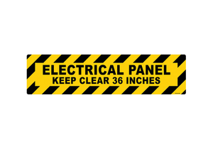 FLOOR SIGN 24 W 6 H BLACK/YELLOW by Strance, Inc.