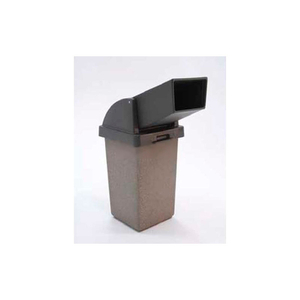 CONCRETE WASTE RECEPTACLE W/GRAY DRIVE UP TOP - 20" X 20" GRAY/TAN by Wausau Tile