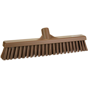 VIKAN 16" COMBO PUSH BROOM- SOFT/STIFF, BROWN by Vikan