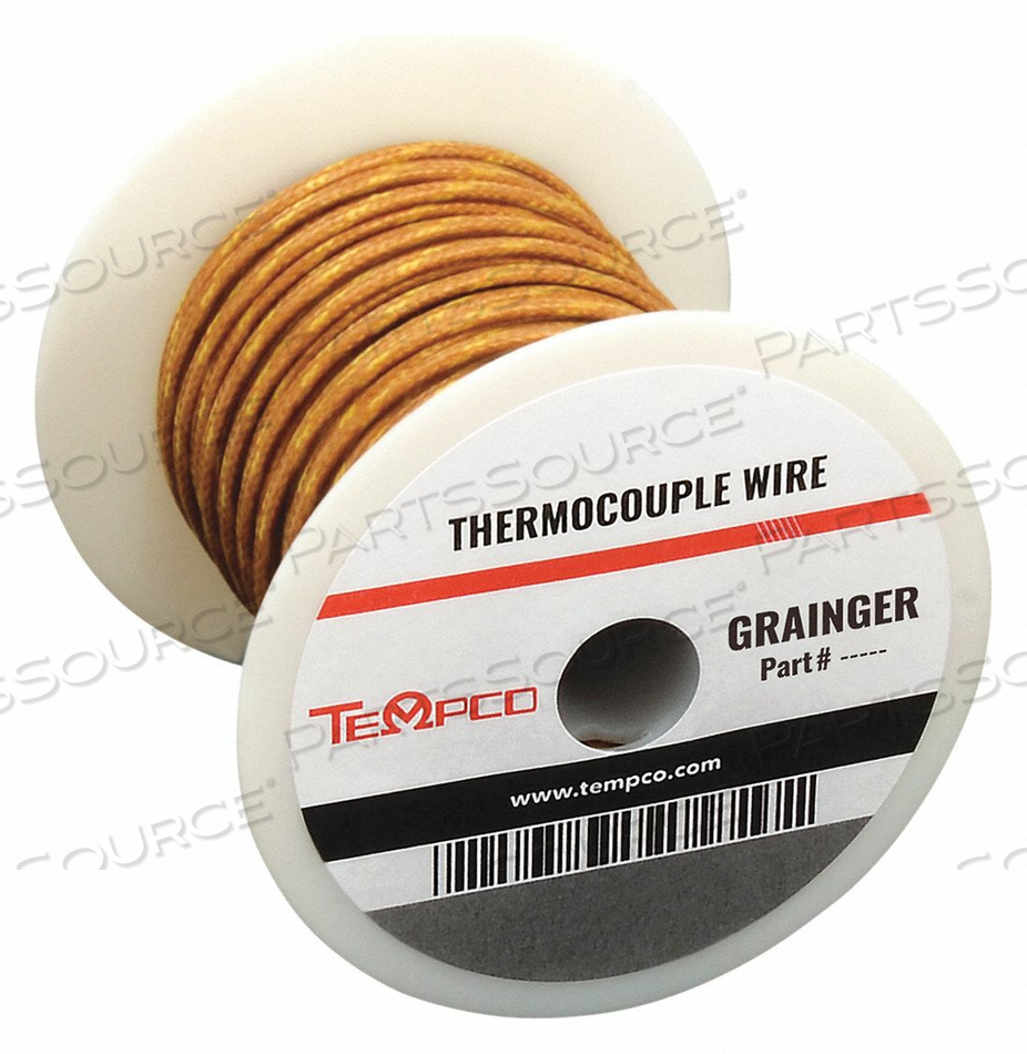 THERMOCOUPLE WIRE K 20AWG BRN 100FT by Tempco