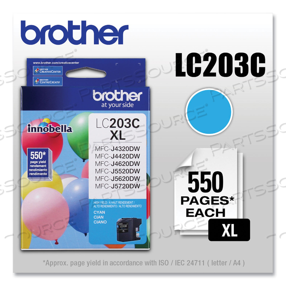 INK CARTRIDGE HIGH YIELD CYAN by Brother