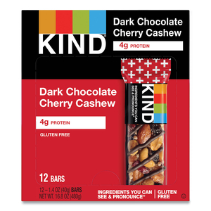 PLUS NUTRITION BOOST BAR, DK CHOCOLATECHERRYCASHEW/ANTIOXIDANTS, 1.4 OZ, 12/BOX by Kind