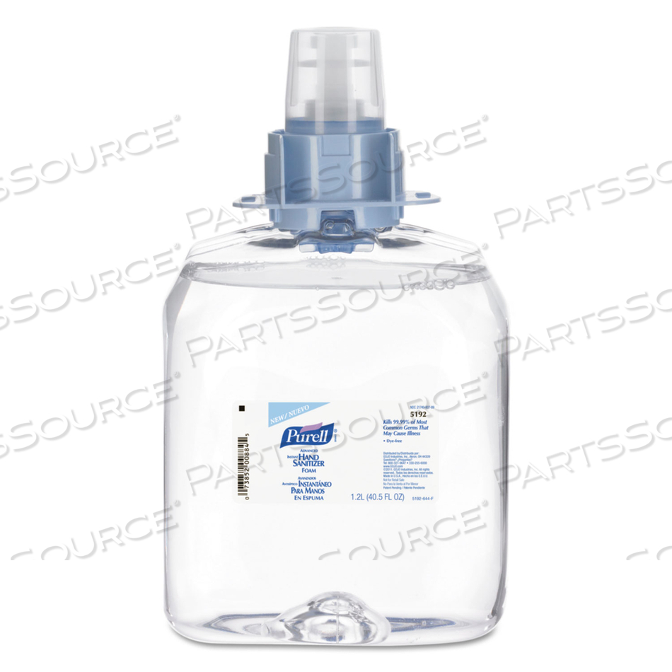 ADVANCED HAND SANITIZER FOAM, FOR FMX-12 DISPENSERS, 1,200 ML REFILL, UNSCENTED by Purell