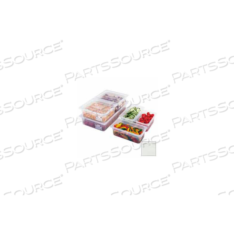 FOOD PAN COVER, FULL SIZE, WITH HANDLE, TRANSLUCENT POLYPROPYLENE, NSF 
