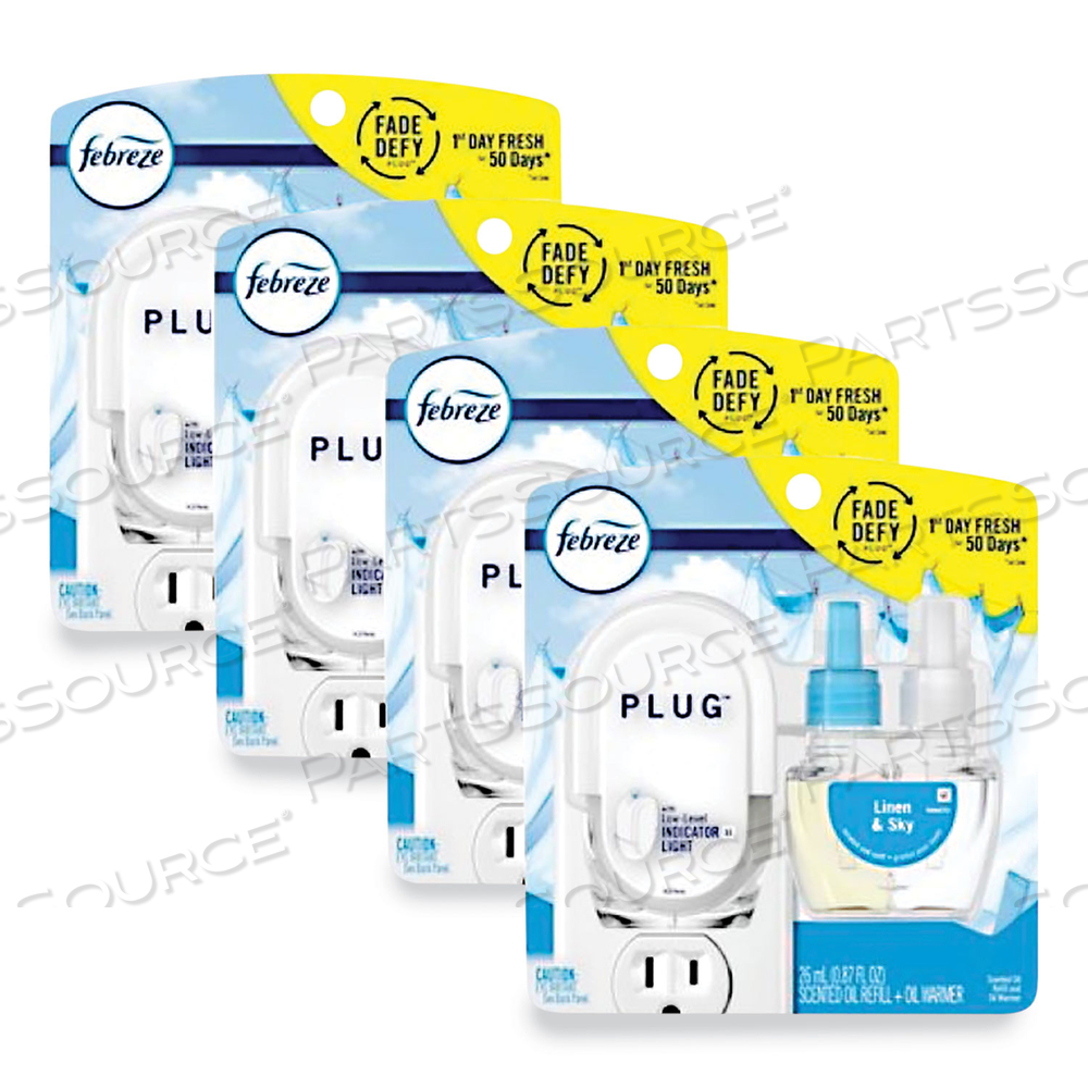 PLUG AIR FRESHENER WARMER START KIT, 6.54 X 2.99 X 5.98, CLEAR/WHITE by Febreze