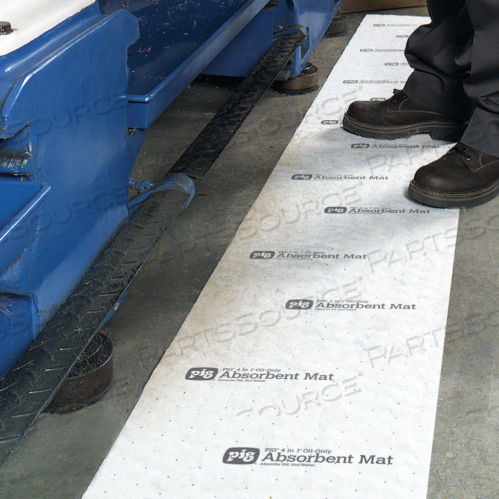 PIG 4 IN 1 OIL-ONLY ABSORBENT MAT ROLL IN DISPENSER BOX by New Pig Corporation