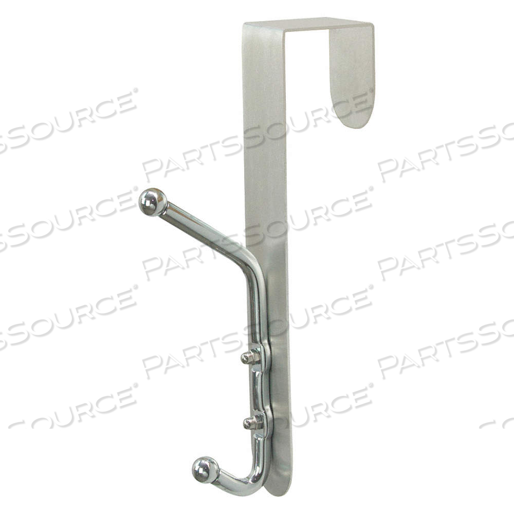 GARMENT HOOK, 2 HOOKS, 8 5/8 IN OVERALL HT, 1 1/2 IN OVERALL WD, 4 1/4 IN OVERALL DP by Approved Vendor