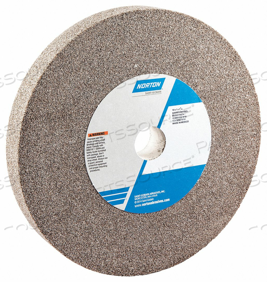 GRINDING WHEEL 10 IN DIA AO 46 G BROWN by Norton | Saint-Gobain Abrasives