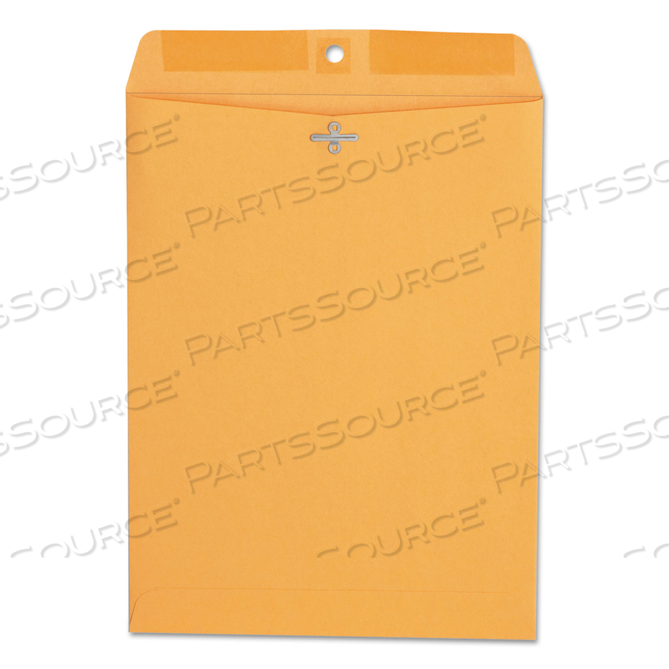 CLASP ENVELOPE, #90, SQUARE FLAP, CLASP/GUMMED CLOSURE, 9 X 12, BROWN KRAFT, 100/BOX 