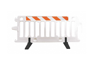 CROWD CONTROL BARRICADE 6 FT. WHT by Plasticade