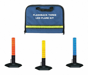LED SAFETY FLARE KIT LED AMBER 4 H by EMI