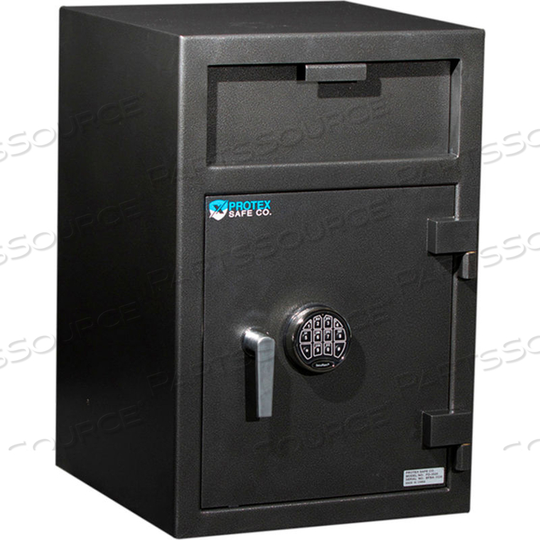 LARGE FRONT LOADING DEPOSITORY SAFE WITH ELECTRONIC LOCK 20" X 20" X 30" GRAY 