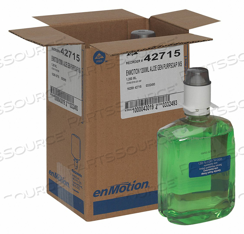 42715 42715 Georgia-Pacific FOAM HAND SOAP 1200ML TRANQUIL ALOE PK2 For Sale