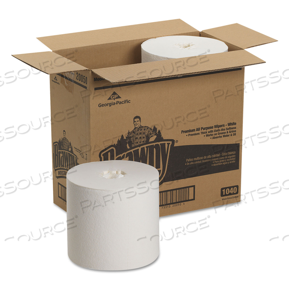 DRY WIPE ROLL 7-3/4 X 13-1/4 WHITE PK4 by Brawny DRY WIPE ROLL 7-3/4 X 13-1/4 WHITE PK4 by Brawny
