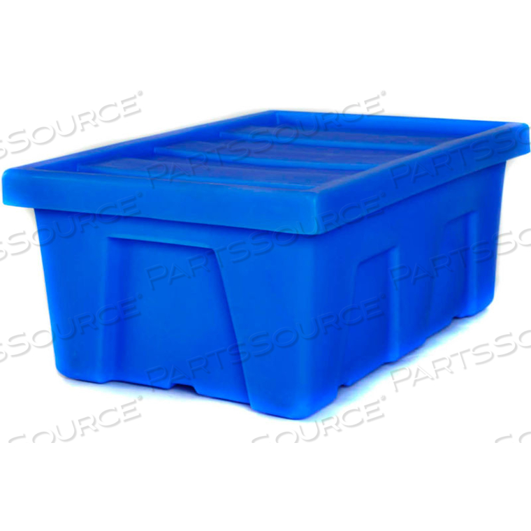 BULK SHIPPING POLY CONTAINER MTA-2 WITH LID 38-1/2"L X 26"W X 16"H, BLACK 