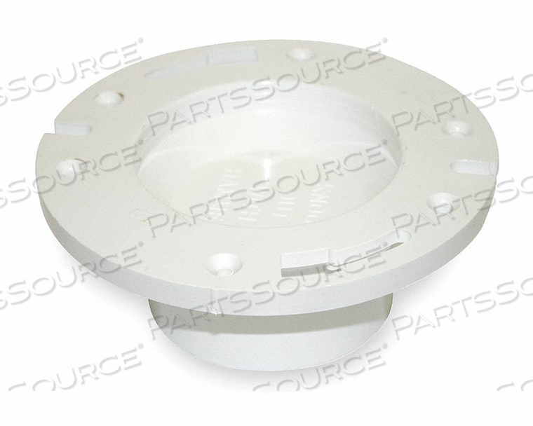 CLOSET FLANGE, SCHEDULE 40, 4 IN FITTING PIPE SIZE, SOCKET, 4 BOLT HOLES, WHITE by Charlotte Pipe And Foundry Co.