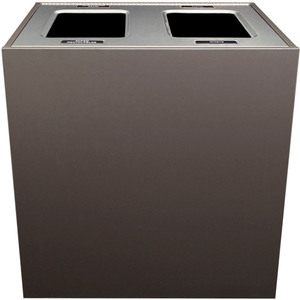 ARISTATA DOUBLE XL - MIXED RECYCLABLES/WASTE, 56 GALLON - SLATE by Busch Systems International Inc