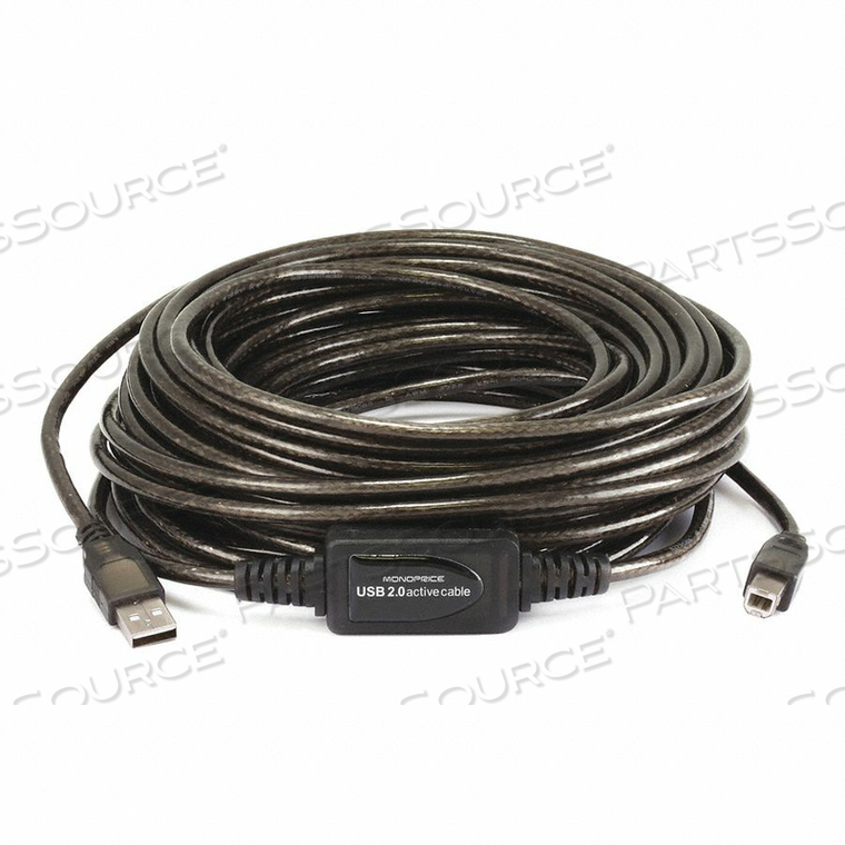 USB 2.0 ACTIVE CABLE 49FT.L BLACK by Monoprice, Inc. USB 2.0 ACTIVE CABLE 49FT.L BLACK by Monoprice, Inc.