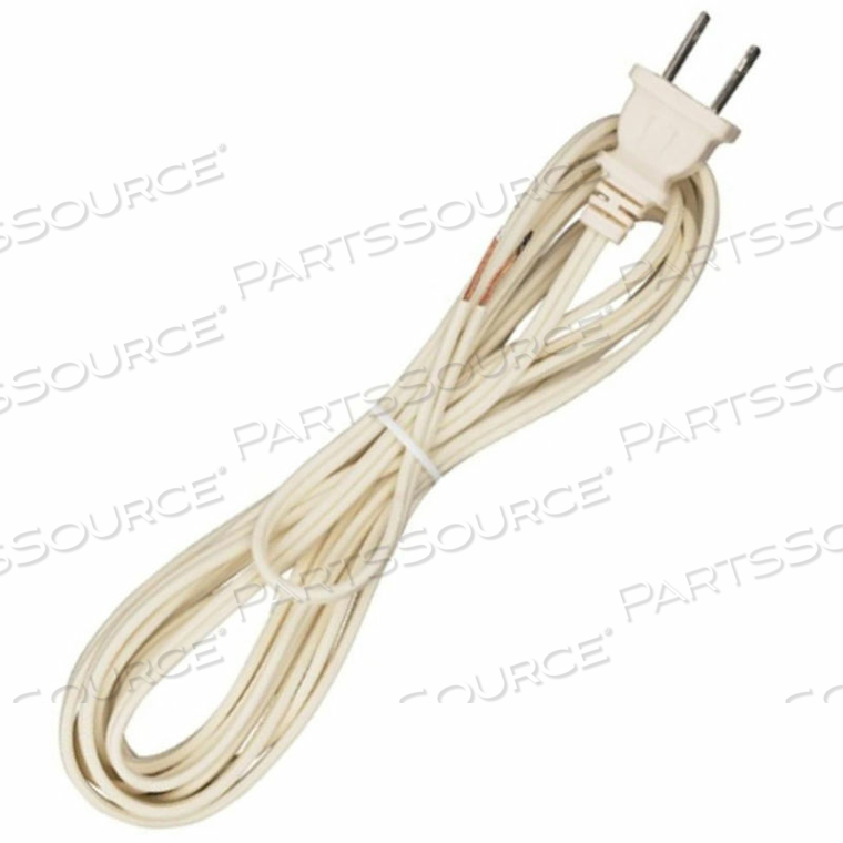 10 FT. CORD SET, 18/2 SPT-1, IVORY by Satco