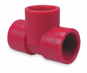 TEE, 2 IN X 2 IN X 2 IN FITTING PIPE SIZE, SCHEDULE 80, 1,360 PSI @ 73° F, RED by Chemtrol