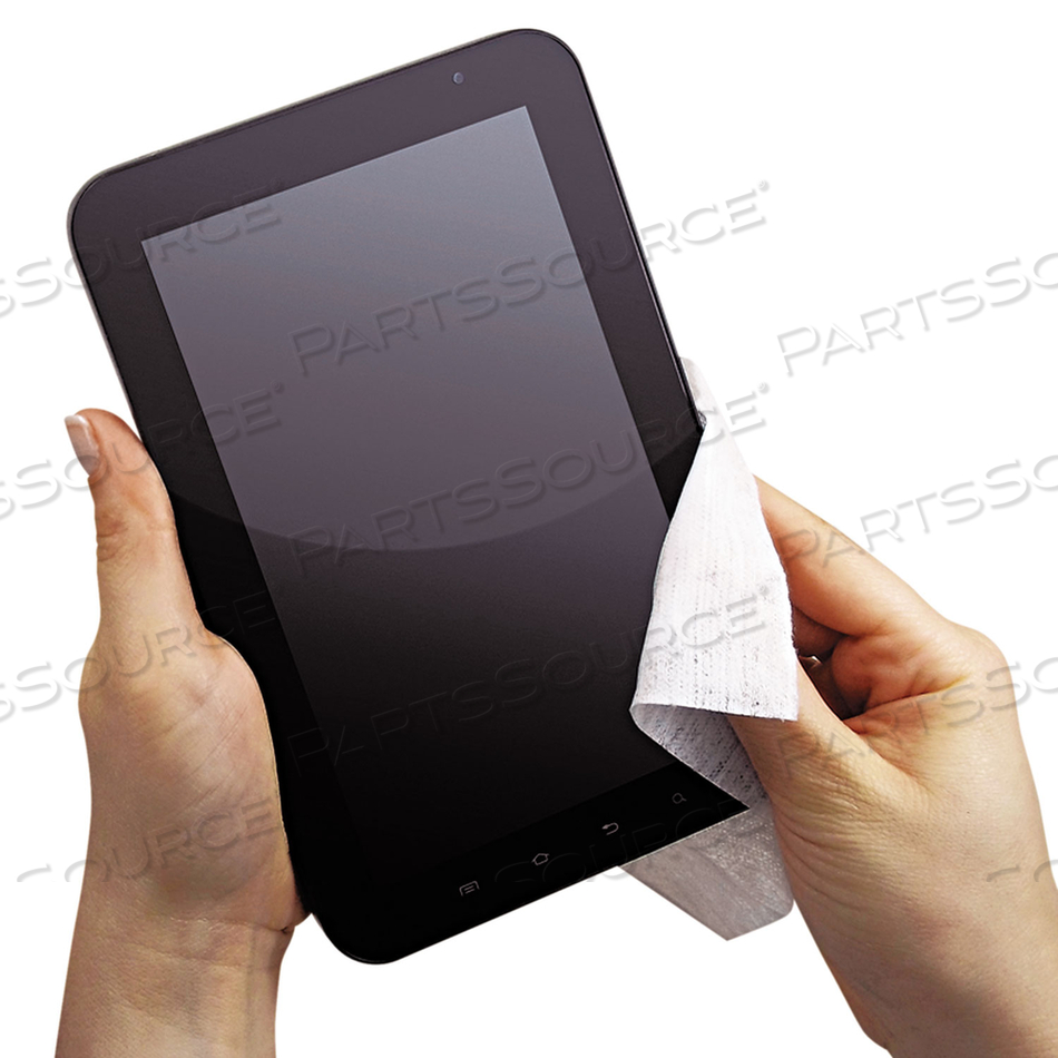 TABLET AND LAPTOP CLEANING WIPES, 5 X 7, UNSCENTED, WHITE, 70/TUB by Endust