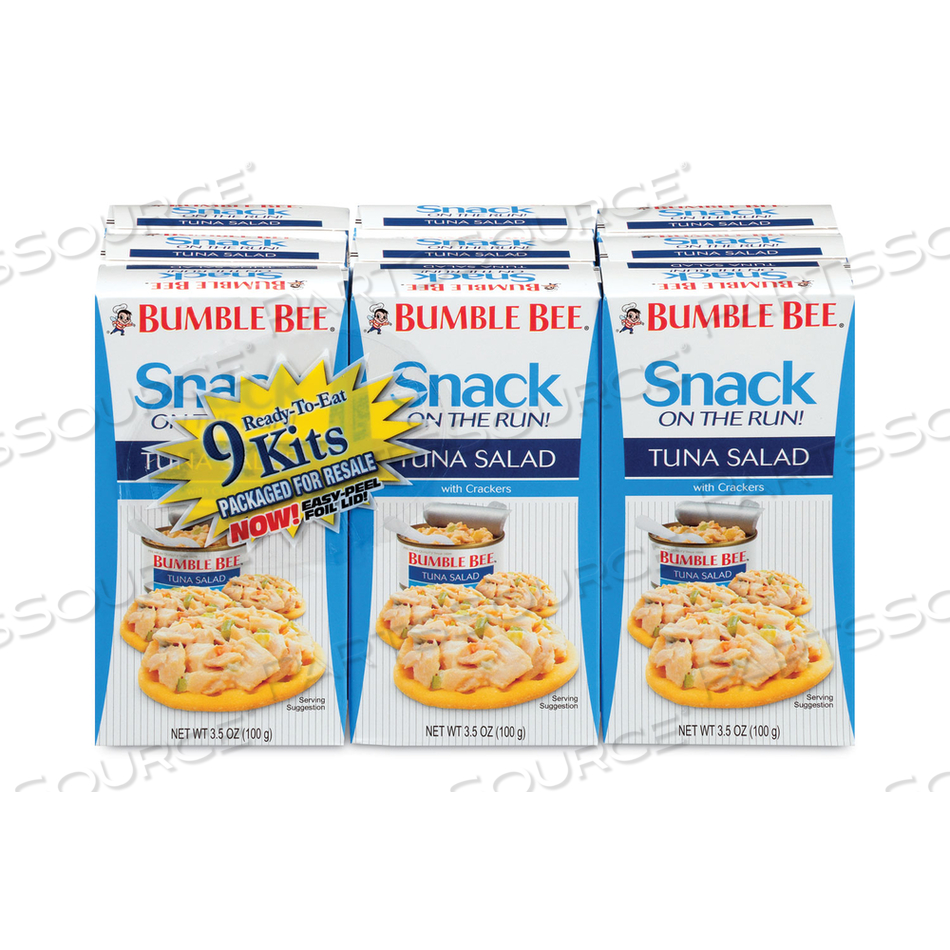 READY-TO-EAT TUNA SALAD KITS, 3.5 OZ PACK, 9/PACK 