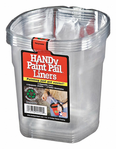 PAINT PAIL LINER 1 QT. PLASTIC PK6 by Handy Paint Products