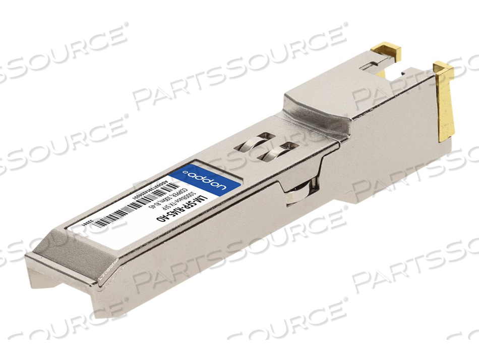 ADDON, SFP (MINI-GBIC) TRANSCEIVER MODULE (EQUIVALENT TO: KEMP LM-SFP-RJ45), GIGE, 10BASE-T, 1000BASE-TX, 100BASE-TX, RJ-45, UP TO 328 FT, T by ADDON ADDON, SFP (MINI-GBIC) TRANSCEIVER MODULE (EQUIVALENT TO: KEMP LM-SFP-RJ45), GIGE, 10BASE-T, 1000BASE-TX, 100BASE-TX, RJ-45, UP TO 328 FT, T by ADDON