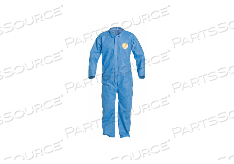 H3322 COLLARED COVERALL OPEN BLUE L PK25 by DuPont H3322 COLLARED COVERALL OPEN BLUE L PK25 by DuPont