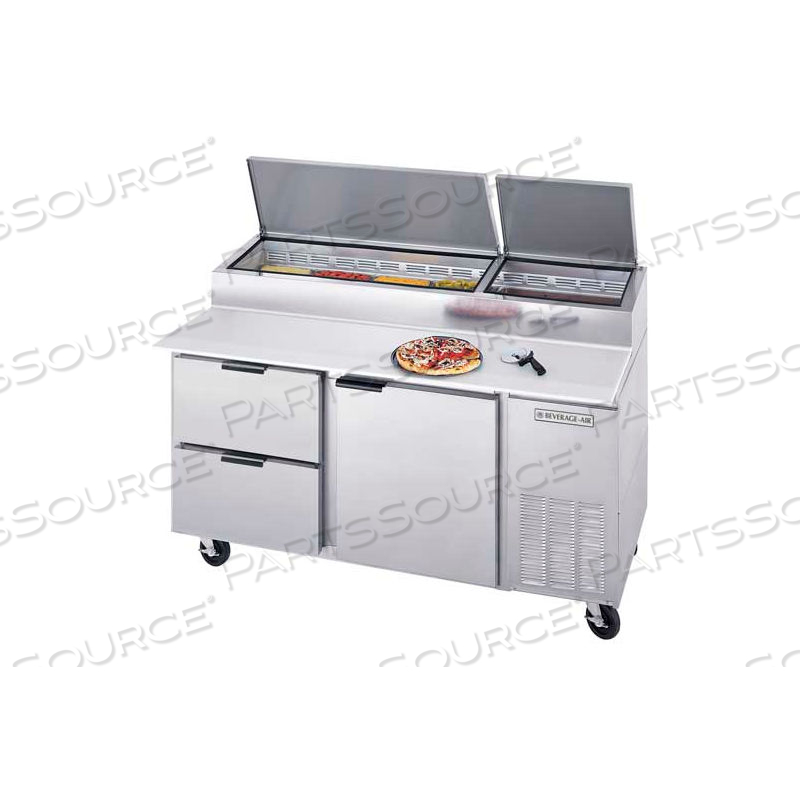 DELI/PIZZA PREP TABLES W/ DRAWERS DPD SERIES, 67"W 