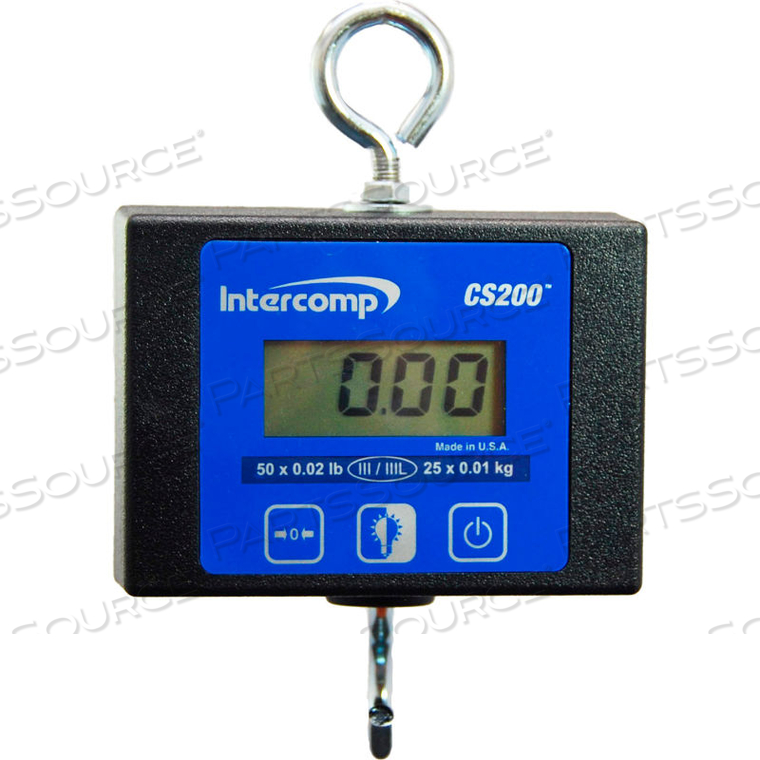 CS200 LIGHT-DUTY HANGING SCALE, 25 LB X .01 LB 