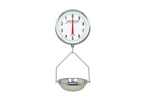 HANGING DIAL SCALE, 32 LB, DUAL DIAL, STAINLESS STEEL WITH GLASS DIAL COVER by Detecto Scale / Cardinal Scale