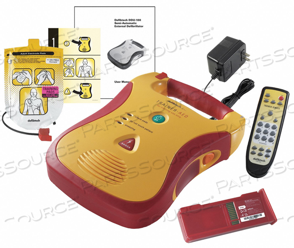 STANDALONE TRAINER AED PACKAGE (DDU-100TR, DBP-RC2, DTR-201, DTR-400, DDP-100TR, USER MANUAL) by Defibtech