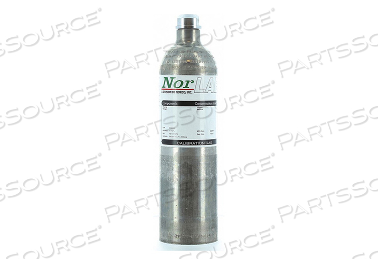 HYDROGEN SULFIDE GAS CYLINDER-1053, 25 PPM H2S, 100 PPM CO, 2.5% CH4, 18% O2, 29L (F) by Norco Inc.