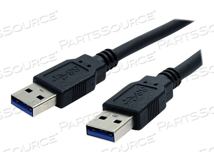 6FT BLACK SUPERSPEED USB 3.0 CABLE A/A - STARTECH.COMFEETS 6FT BLACK USB 3.0 CAB by StarTech.com Ltd.
