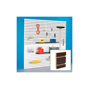 96" X 48" SLATWALL PANEL - MAHOGANY LAMINATE, WITH ALUMINUM INSERTS - PKG QTY 4 by Holland Panel Products