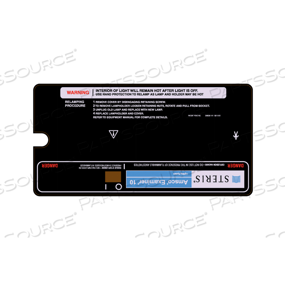 DECAL NAME LOGO WARNING LABEL by STERIS Corporation