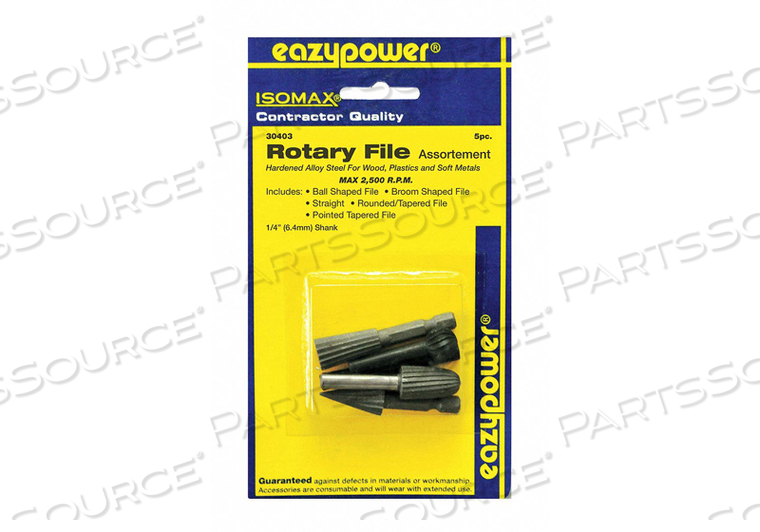 ROTARY FILES SET 1/4 IN. 5 PCS. by Eazypower