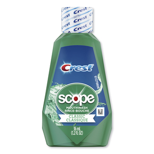+ SCOPE RINSE, CLASSIC MINT, 36 ML BOTTLE, 180/CARTON by Crest + SCOPE RINSE, CLASSIC MINT, 36 ML BOTTLE, 180/CARTON by Crest