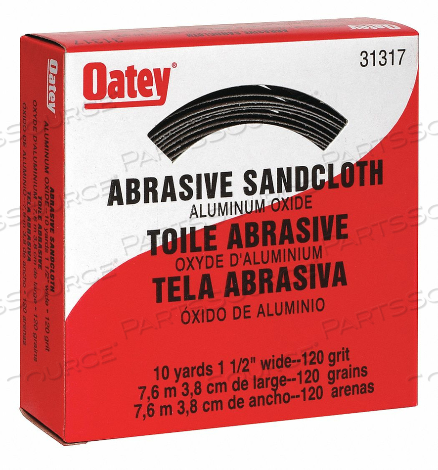 ABRASIVE UTILITY ROLL, ABRASIVE TYPE COATED, ABRASIVE MATERIAL ALUMINUM OXIDE, ATTACHMENT TYPE NOT APPLICABLE, BACKING MATERIAL CLOTH, BACKI by Oatey