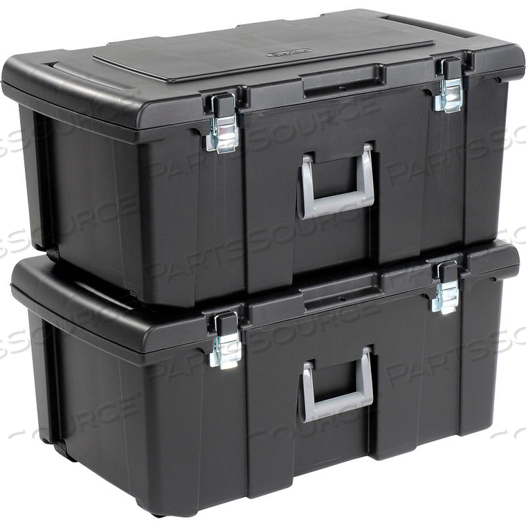 FOOTLOCKER WHEELED STORAGE TOTE 22 GALLON 31-1/8X17-1/2X13-7/8 by Sterilite FOOTLOCKER WHEELED STORAGE TOTE 22 GALLON 31-1/8X17-1/2X13-7/8 by Sterilite