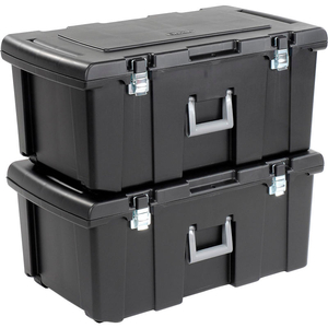 FOOTLOCKER WHEELED STORAGE TOTE 22 GALLON 31-1/8X17-1/2X13-7/8 by Sterilite