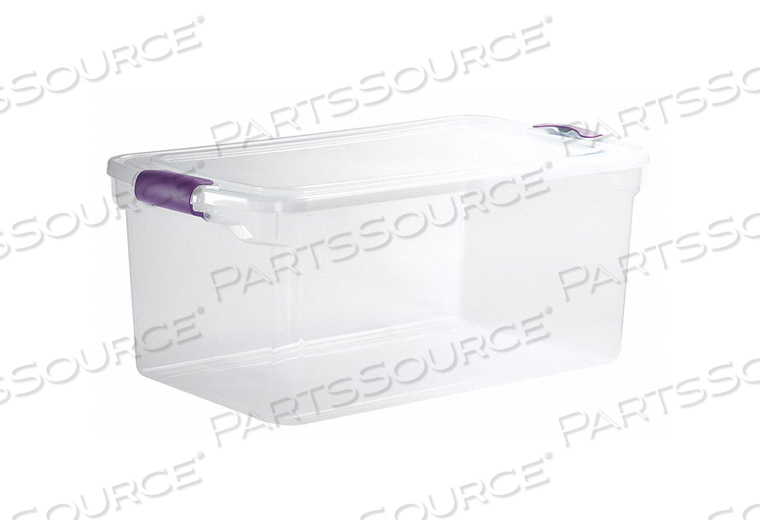STORAGE TOTE POLYPROPYLENE CLEAR 64 QT. by Durabilt STORAGE TOTE POLYPROPYLENE CLEAR 64 QT. by Durabilt