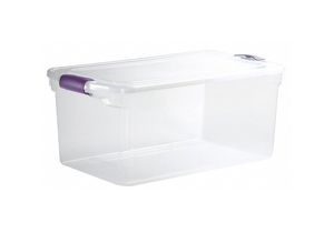 STORAGE TOTE POLYPROPYLENE CLEAR 64 QT. by Durabilt