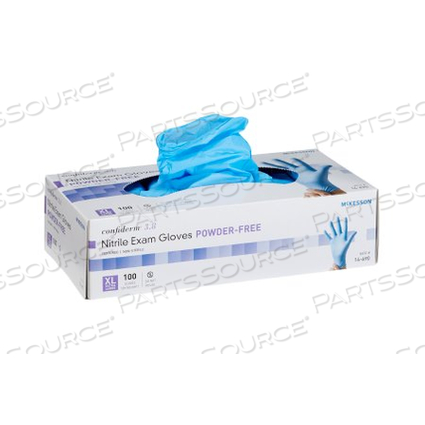 CONFIDERM® 3.8 NITRILE STANDARD CUFF LENGTH EXAM GLOVE, EXTRA LARGE, BLUE (100 PER BOX) by McKesson