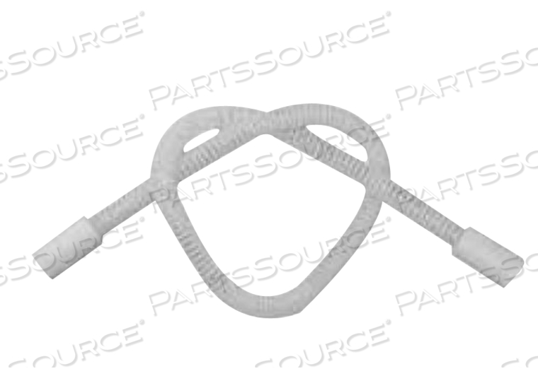 TUBE, BREATHING, SEMI-CLEAR POLYESTER W/SPIRAL, 9/16" SMOOTH ID, 48" LONG, 22MMF X 22MMF SILICONE ENDS by Anesthesia Associates
