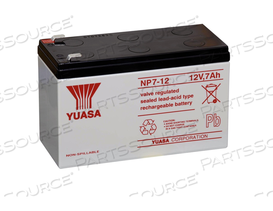 BATTERY, SEALED LEAD ACID, 12V, 7 AH 