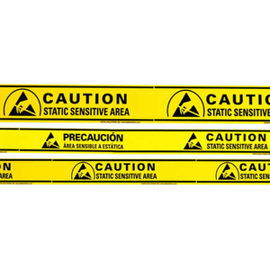 STATIC SOLUTIONS ESD SENSITIVE AISLE WARNING TAPE, 2" X 36 YARDS, YELLOW by Static Solutions Inc