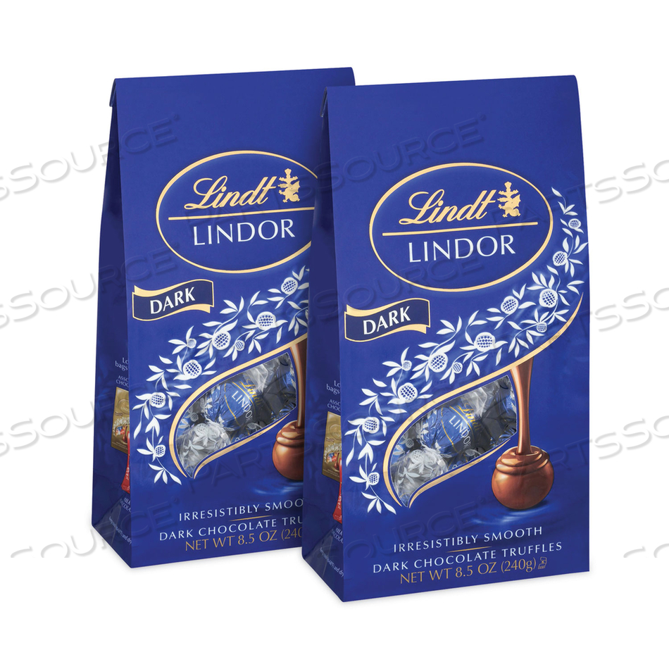 LINDOR DARK CHOCOLATE TRUFFLES, 8.5 OZ BAG, 2 BAGS 