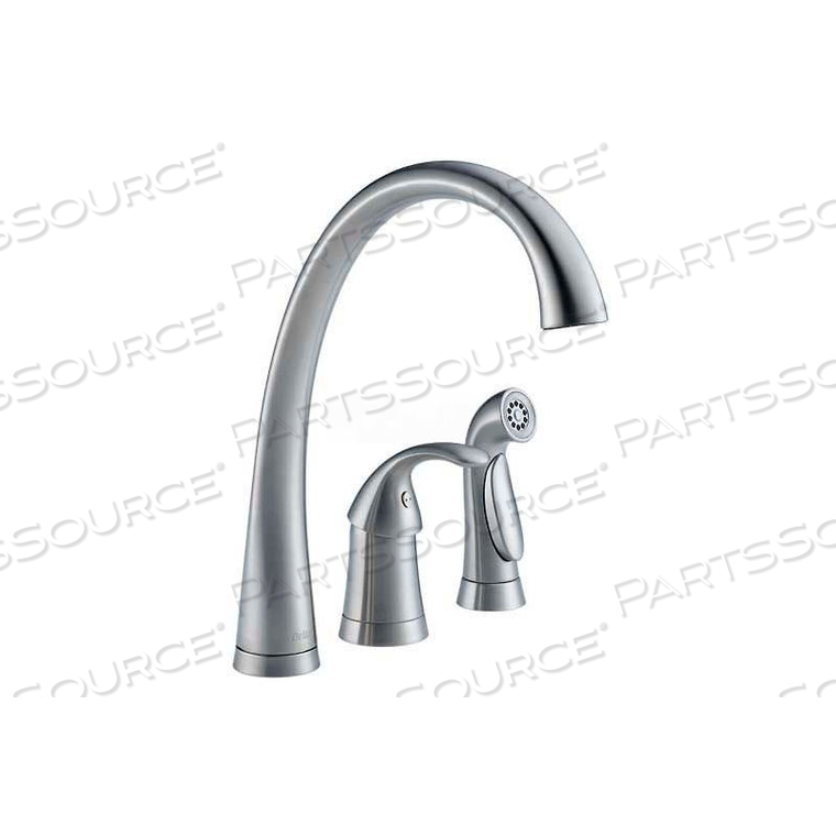 PILAR SINGLE HANDLE KITCHEN FAUCET W/SPRAY, ARCTIC STAINLESS 